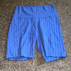 Aerie Offline High Rise Groove Bike Shorts 7" Inseam Ribbed Size L